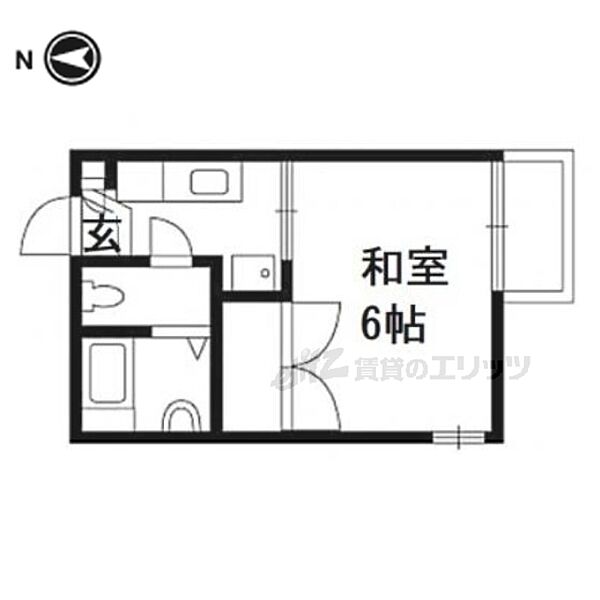 京都府京都市山科区北花山大峰町(賃貸アパート1K・1階・18.00㎡)の写真 その2