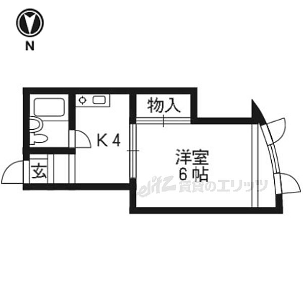 アクエルド東大路 203｜京都府京都市左京区田中里ノ内町(賃貸マンション1K・2階・19.44㎡)の写真 その2