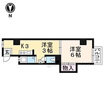 京都府京都市左京区田中里ノ内町（賃貸マンション2K・3階・27.00㎡） その2