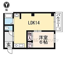 サニーハイツ 1LDKの間取図画像