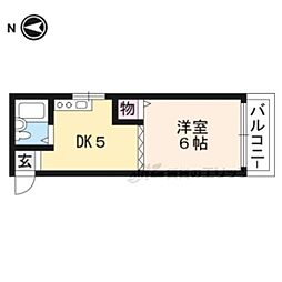 千成ビル 1Kの間取図画像