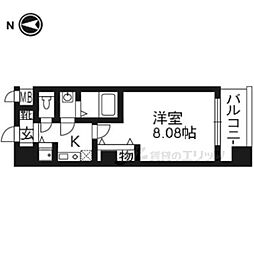 RESIDIA京都駅前 1Kの間取図画像