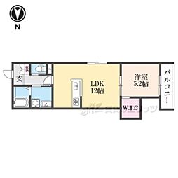 フォレストメゾン若みや 1LDKの間取図画像