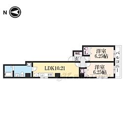 メゾンクニエダ∨ 2LDKの間取図画像