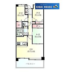 ネオグランデ広瀬川 3LDKの間取図画像