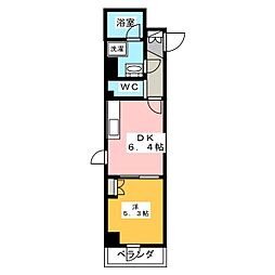 PASEO本所吾妻橋 1DKの間取図画像