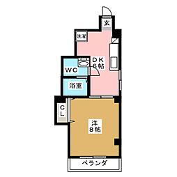 コンドミニオ錦糸町 1DKの間取図画像