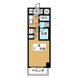 プラウドフラット両国イースト 1Kの間取図画像