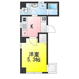 ヴァンテ錦糸町 1Kの間取図画像