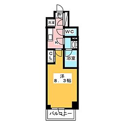 レジディア亀戸 1Kの間取図画像
