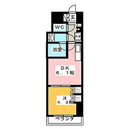 パークアクシス錦糸公園 1DKの間取図画像