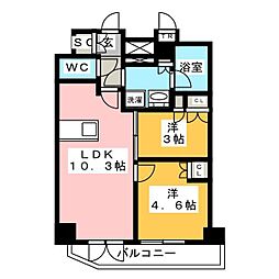 PARKAXIS入谷 2LDKの間取図画像