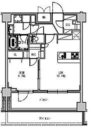 S-RESIDENCEOshiageSouth 1LDKの間取図画像