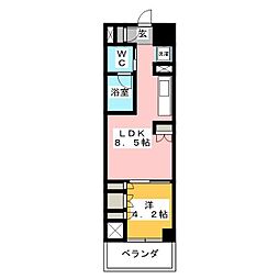 RESIDIA新御徒町 1DKの間取図画像
