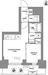 Brilliaist新御徒町 1LDKの間取図画像