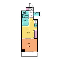 グランカーサ曳舟 1DKの間取図画像