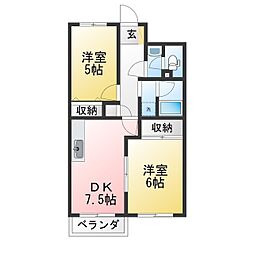 フェニックス押上 2DKの間取図画像