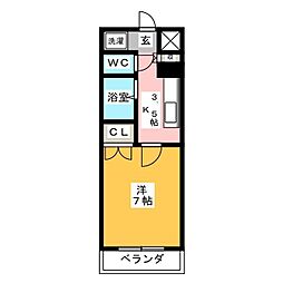 フィットエル森下 1Kの間取図画像