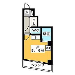 メゾン永和 ワンルームの間取図画像