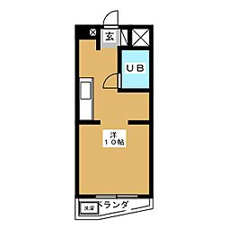 飯田ビル ワンルームの間取図画像