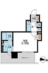 Aden清澄白河 1Kの間取図画像