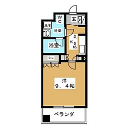 パークアクシス御茶ノ水ステージ 7階1Kの間取り