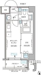 パークアクシス文京本郷 1DKの間取図画像