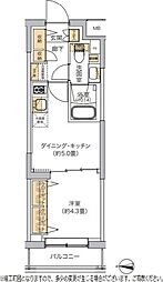 リビオメゾン湯島 1DKの間取図画像