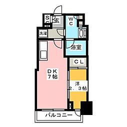 ONEROOFRESIDENCE浅草橋 1DKの間取図画像