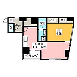 浅草橋ハイム 1LDKの間取図画像