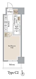 JMF-Residence浅草橋三丁目 1Kの間取図画像