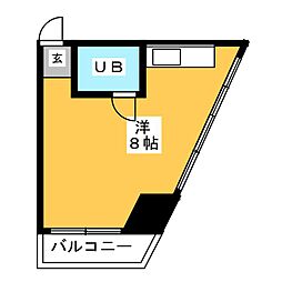 MAC小網町コート ワンルームの間取図画像