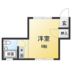 第一末廣ビル ワンルームの間取図画像