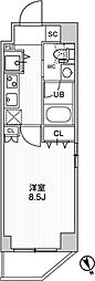 STAGEFIRST浅草橋4 1Kの間取図画像