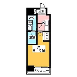 グランパセオ神田駅前 1Kの間取図画像