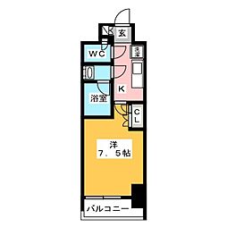 ルフォンプログレ清澄白河プレミア 1Kの間取図画像