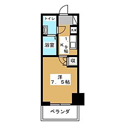 MFPRコート木場公園 1Kの間取図画像