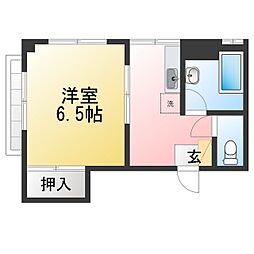 森芳ビル 1Kの間取図画像
