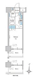 ルフォンプログレ清澄白河プレミア 1Kの間取図画像