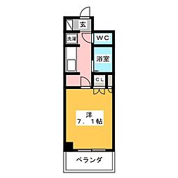 エコロジー東陽町プロセンチュリー 1Kの間取図画像