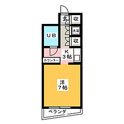 ミコノス 1Kの間取図画像