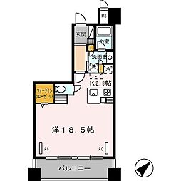 ロイヤルパークス豊洲 ワンルームの間取図画像