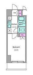 レジディア木場 1Kの間取図画像
