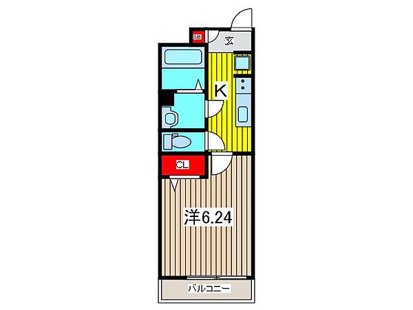 ヴィラ川口元郷 302｜埼玉県川口市元郷５丁目(賃貸アパート1K・3階・22.35㎡)の写真 その2