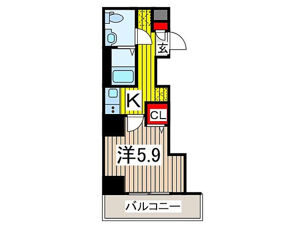 アルファコート蕨5 802｜埼玉県蕨市塚越１丁目(賃貸マンション1K・8階・21.59㎡)の写真 その2