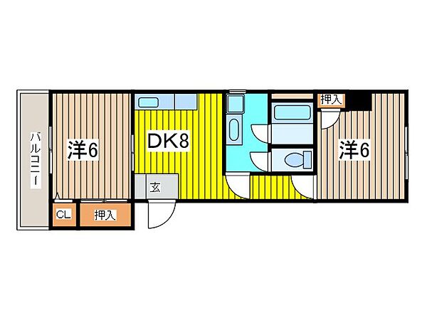 サンドーレ 203｜埼玉県川口市幸町２丁目(賃貸マンション2DK・2階・40.00㎡)の写真 その2