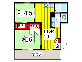 コートハウス南平A 102 ｜ 埼玉県川口市領家３丁目（賃貸アパート2LDK・1階・45.00㎡） その2