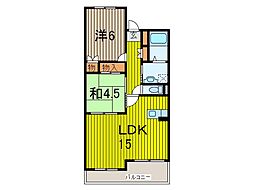 リヴィエール　I 2階3LDKの間取り