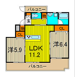 間取図画像 2LDK