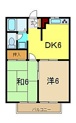 エステートSHIBANISHI 2DKの間取図画像